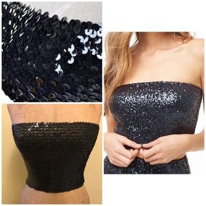 Crop Sequin Tube Top